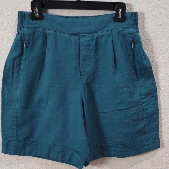 ATHLETA LINEN Shorts with Elastic Waistband and Relaxed Fit - Picture 5 of 15